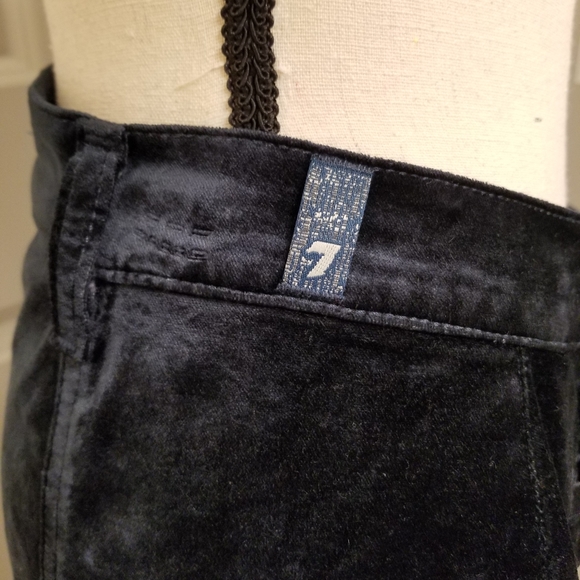 7 For All Mankind Velvet Button Front Mini Skirt - Picture 5 of 10